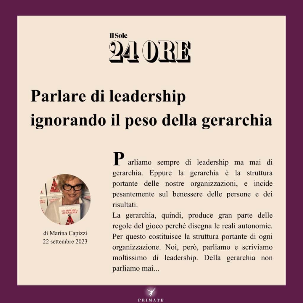 Parlare di leadership ignorando il peso della gerarchia
