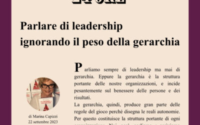 Parlare di leadership ignorando il peso della gerarchia