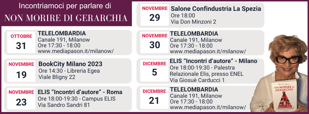 Prossimi eventi NMDG - Marina Capizzi Non Morire di Gerarchia 1