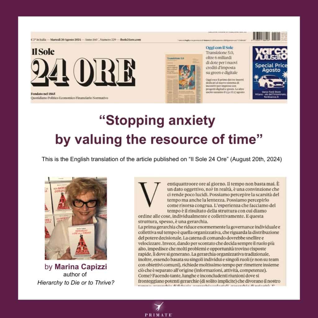 Stopping anxiety by valuing the resource of time