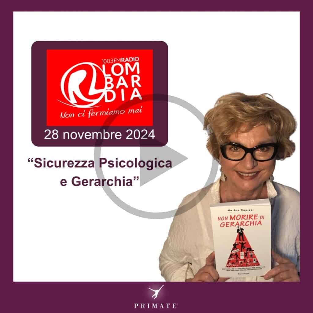 Sicurezza Psicologica e gerarchia – Marina Capizzi a radio Lombardia