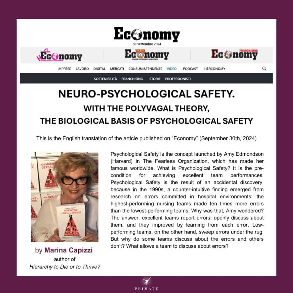 Neuro-Psychological Safety. With The Polyvagal Theory, The Biological Basis Of Psychological Safety