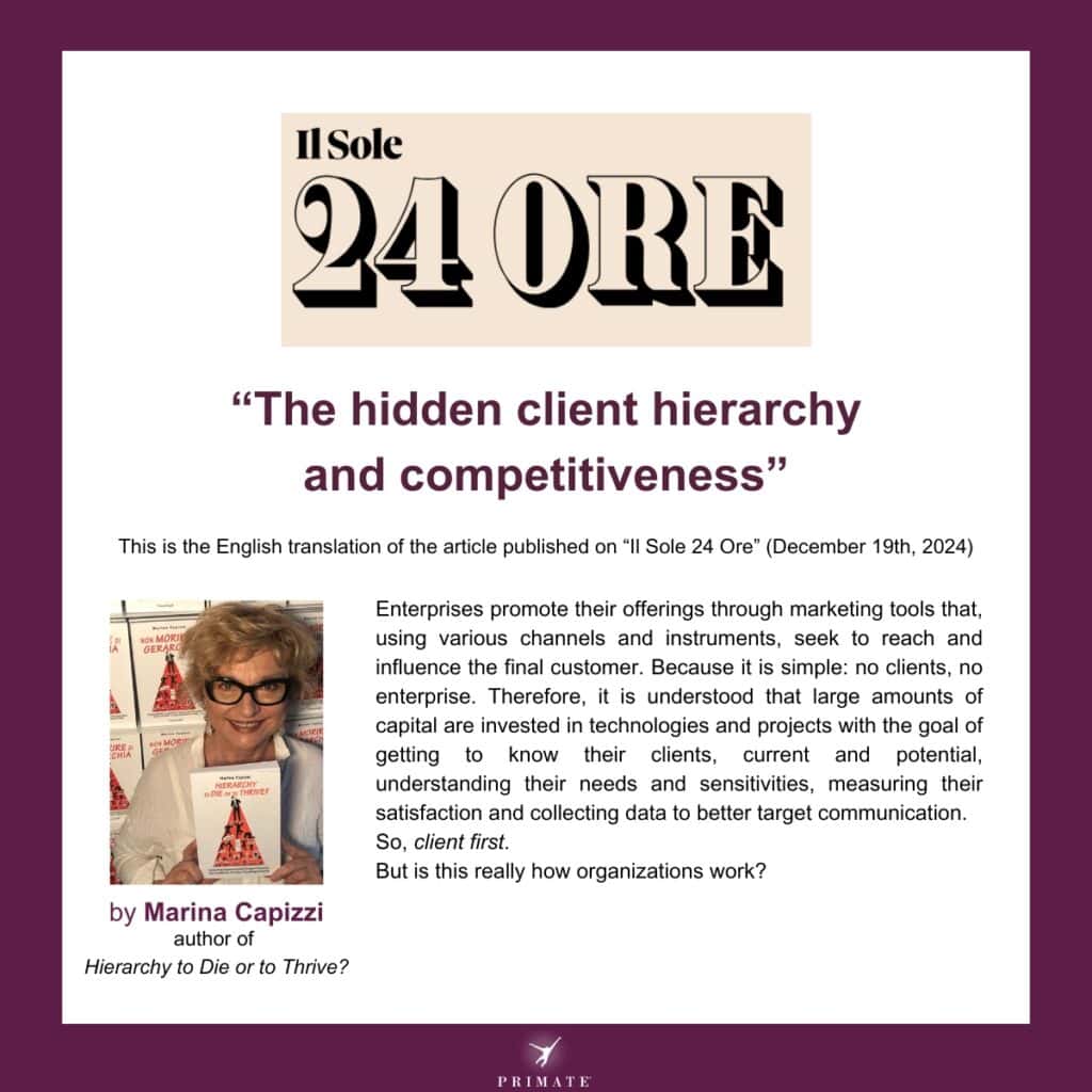 The hidden client hierarchy and competitiveness