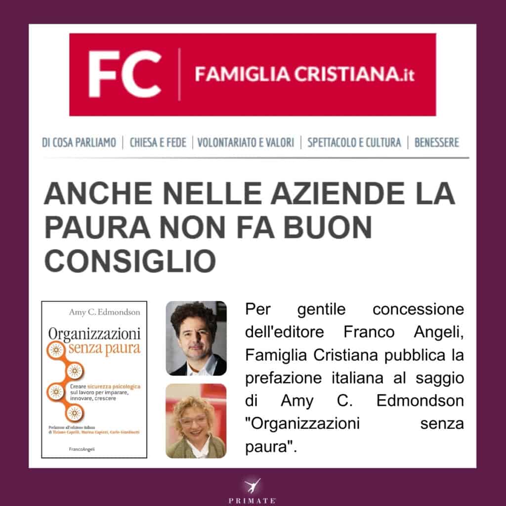 Anche nelle aziende la paura non fa buon consiglio