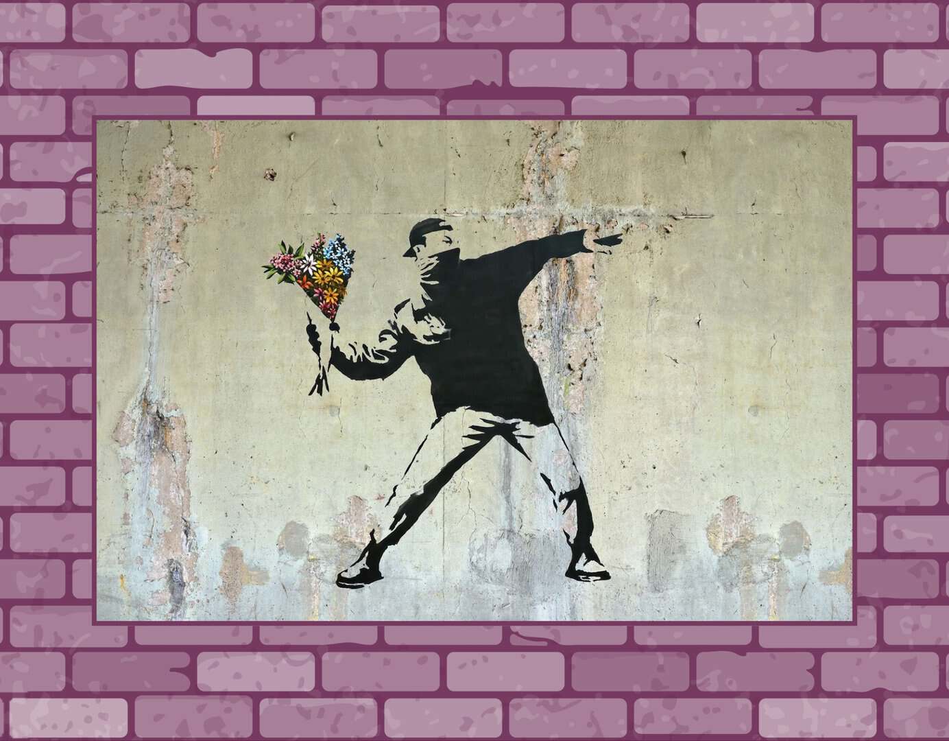 PRIMATE NL - The Flower Thrower - Banksy