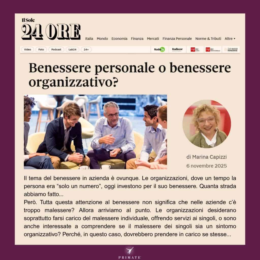 Benessere personale o benessere organizzativo?