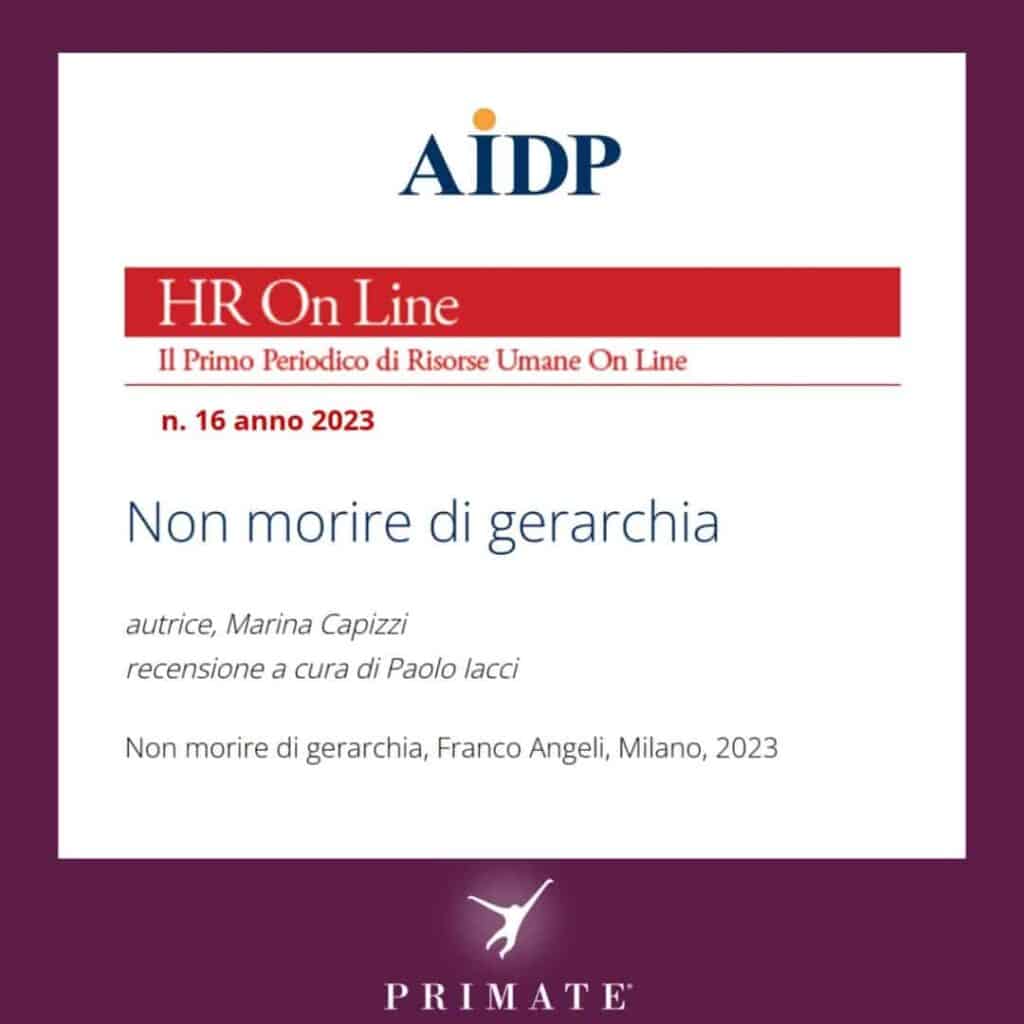 Non morire di gerarchia. Recensione su HR Online