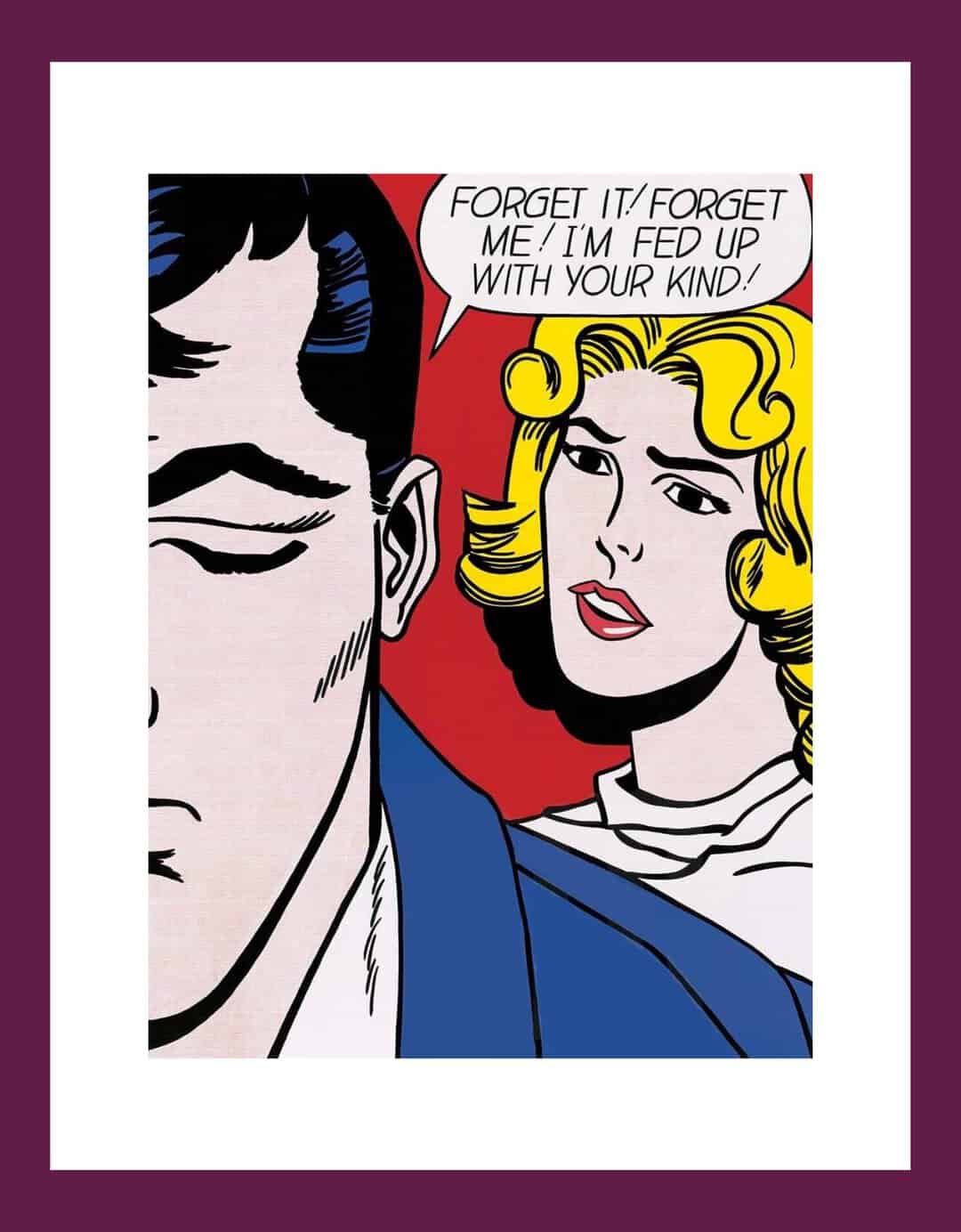 PRIMATE Newsletter – Roy Lichtenstein – Forget It! Forget Me! (1962)