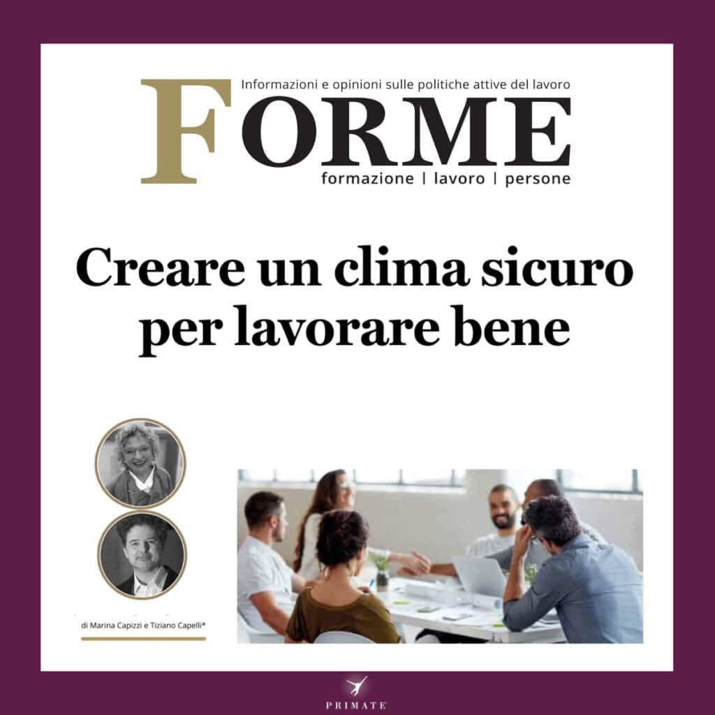 Creare un clima sicuro per lavorare bene