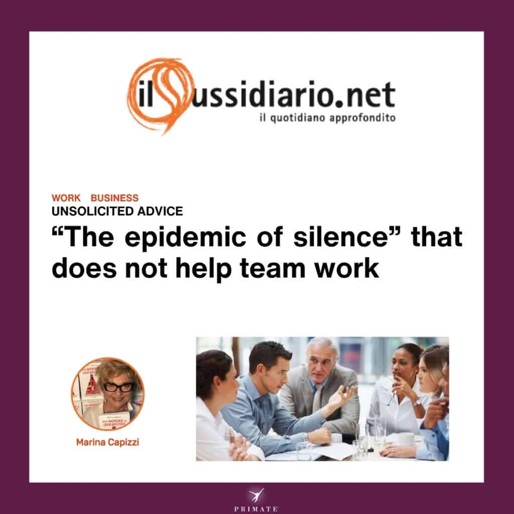 “The epidemic of silence” that does not help team work